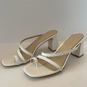 Textural snake print sandal
